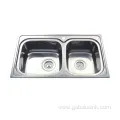 Easy to clean Pressed Two Bowl Kitchen Sink